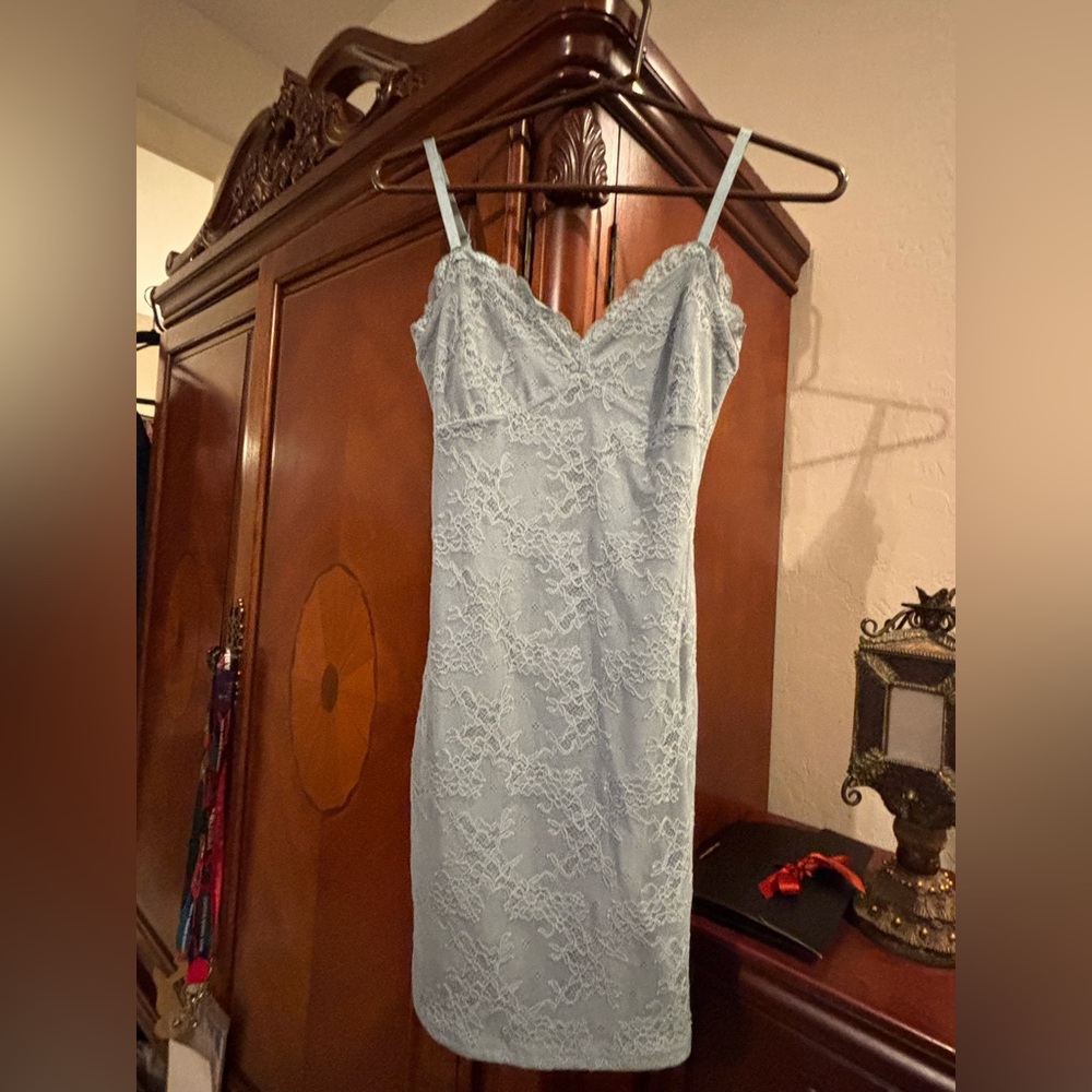 Garage Light Blue Lace Slip